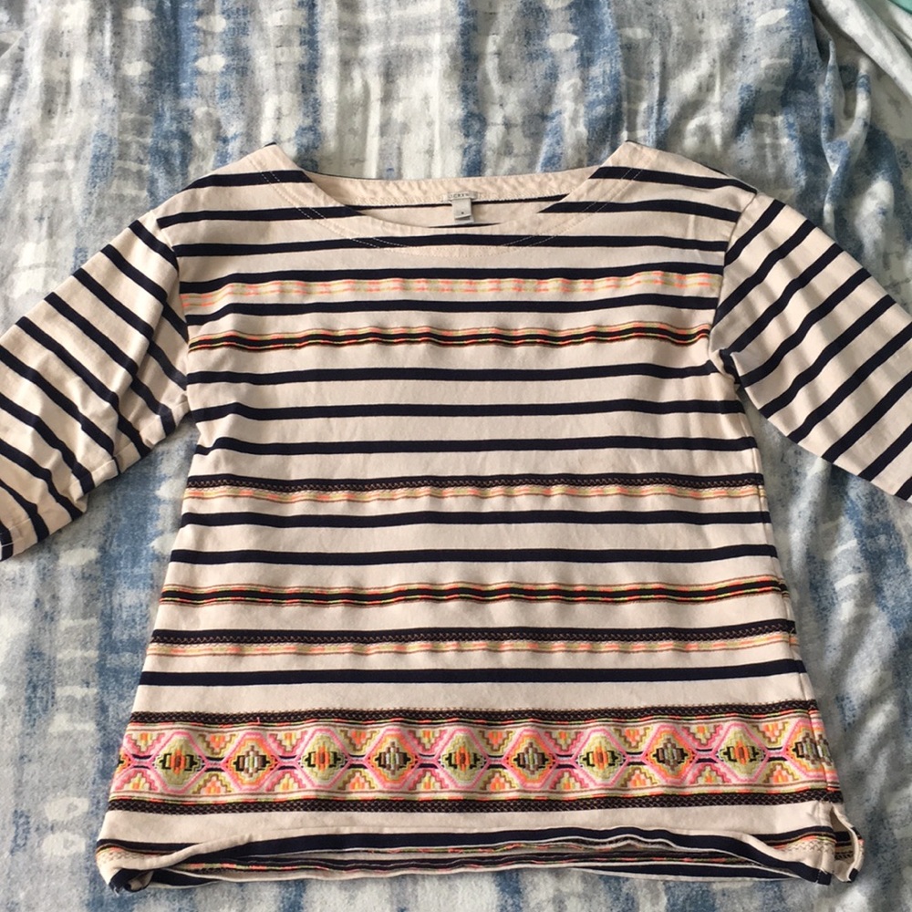 J. Crew multi colored striped top